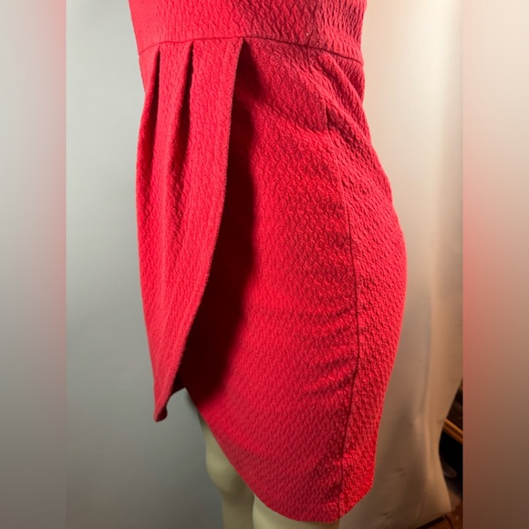 Maeve Anthropologie Splitshade Red Textured Knit Tulip Sheath Dress Size Medium - Picture 11 of 15